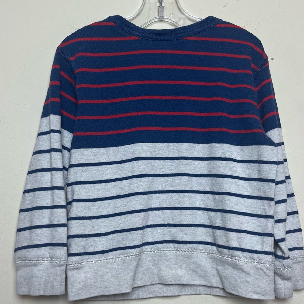 Polo Ralph Lauren Sweater Toddler 4/4T Crewneck Navy Red Gray Pullover Long - Picture 3 of 7